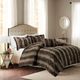 Olliix by Madison Park Zuri Chocolate King Faux Fur Comforter Set-3