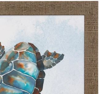 Stylecraft Blue Sea Turtle II Blue/Brown/Red Wall Art-1