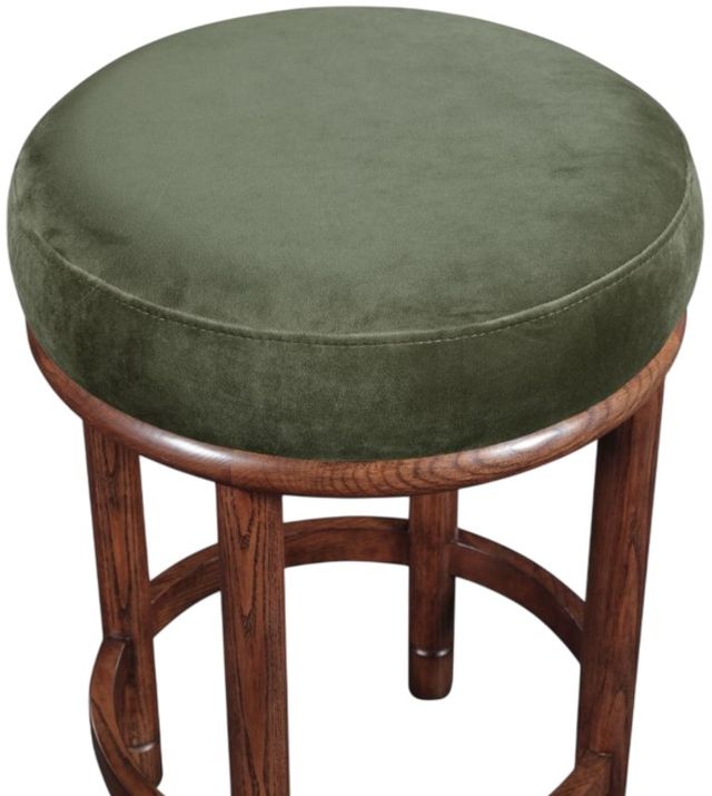 Meridian Furniture Monette Green/Walnut Brown Upholstered Counter Stool-3