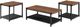 New Classic® Home Furnishings Linea 3-Piece Black/Brown Occasional Table Set-0