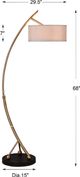 Uttermost® Vardar Brushed Brass Floor Lamp-2