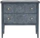 Currey & Company Santos Vintage Navy/Brushed Brass/Clear Chest-1