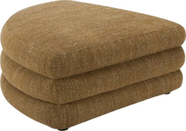 Moe's Home Collection Lowtide Amber Glow Curved Ottoman-2