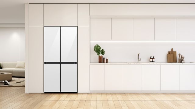 Glass Door Refrigerator in Home Kitchen Glass Door Refrigerator in Home Kitchen