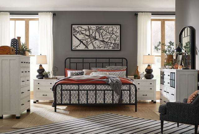 Magnussen Home® Harper Springs Black California King Metal Bed-1