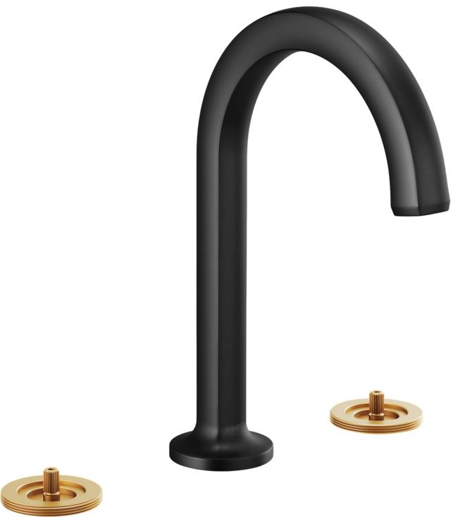 Brizo Kintsu® Matte Black 9" Widespread Lavatory Faucet with Arc Spout-0