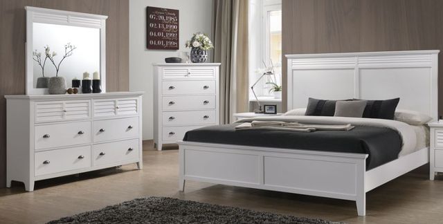 American Wholesale Furniture Cottage Bay 3-Piece White Queen Bedroom Set-3