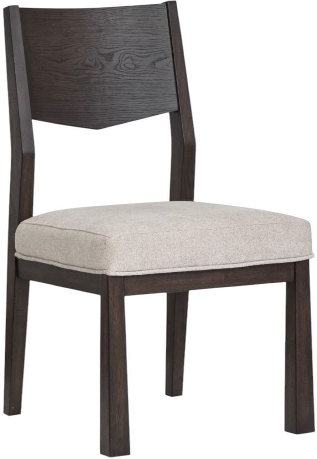 Magnussen Home® Tauren Coffee Bean Brown/Beige Trestle Side Chair-0