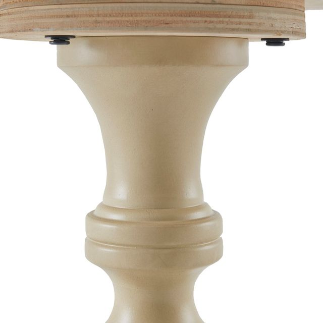 Olliix by Madison Park Lexi Walnut Table with Antique Cream Base-3