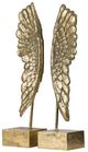 A & B Home Gold/Gray Wing Bookends-1