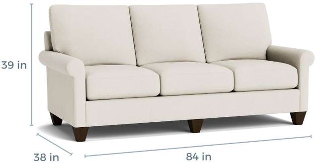 Bassett® Furniture Customizable True Custom® Roll Arm Sofa-3