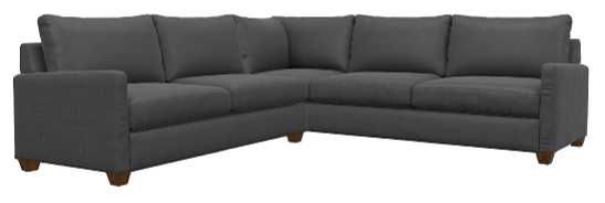 La-Z-Boy® Wilmette 2-Piece Navy Leather Sectional-0