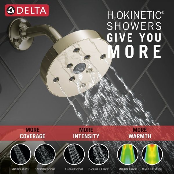 Delta Trinsic® Monitor® 14 Series Polished Nickel H2Okinetic® Single Handle Tub and Shower Trim-1