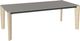 Amisco Customizable Fabiola 84" Rectangular Dining Table with 0.5" Taupe Glass Top-0