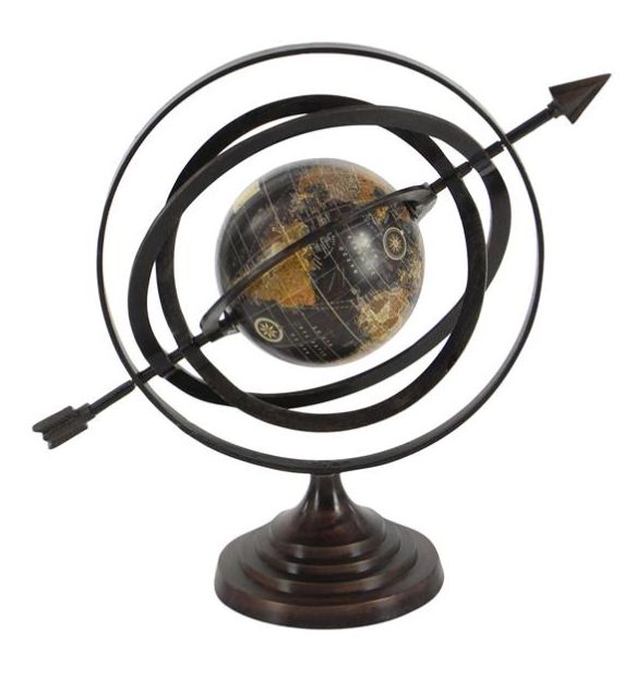 Deco Marche Black Compass Educational Globe-1