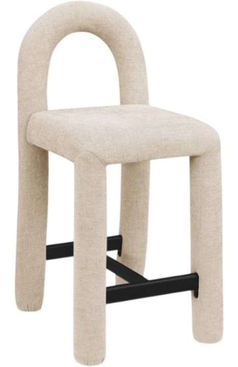 Meridian Furniture Amari Beige Upholstered Counter Stool-0