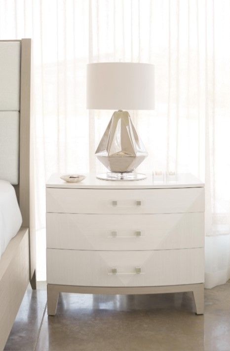 Bernhardt Axiom Linear White 34" Nightstand-1