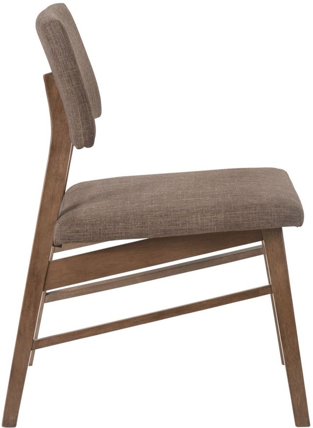 Elements International Razor Walnut Standard Height Side Chair-3