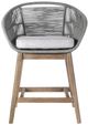 Armen Living Tutti Frutti Aged Teak/Gray Fabric/Rope/Wood Outdoor Counter Stool-3