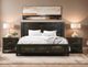 International Furniture Direct Teak Stained Dark Nightstand-1