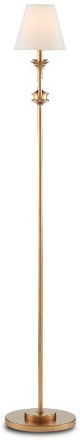 Currey & Company Nottaway Brass/Off-White Floor Lamp-3