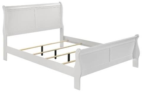 Coaster® Louis Philippe White Queen Sleigh Bed-1