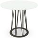 Amisco Customizable Calypso 36" White Glass Round Counter Height Table-0