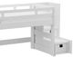 Elements International Cali Kids White Twin Loft Bed with Staircase-1