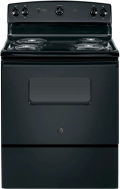 GE® 30" Black Freestanding Electric Range