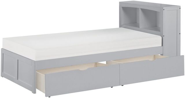 Homelegance® Orion Gray Youth Twin Storage Bookcase Bed-3