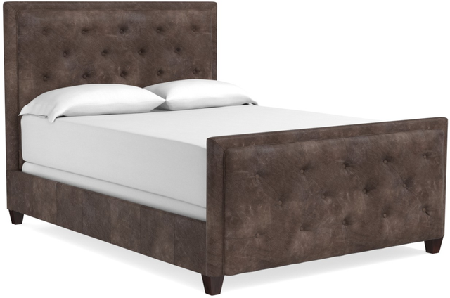 Bassett® Furniture Custom Upholstered Beds Manhattan Leather Bed-1