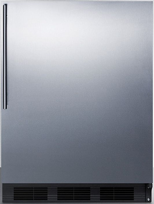 Accucold® by Summit® 24" 5.5 Cu. Ft. Stainless Steel Compact Refrigerator with Left Hand Door-0