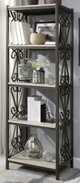 Mazin Furniture Fairhope Faux Marble Top Bookcase-1