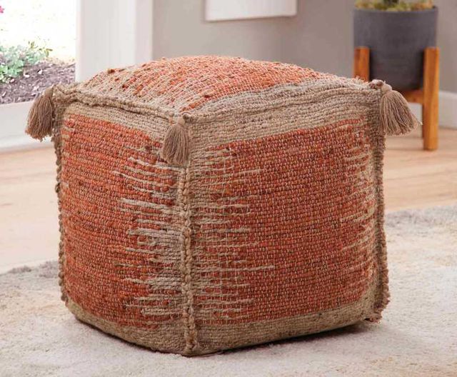 Steve Silver Co. Jafar Orange Pouf-3