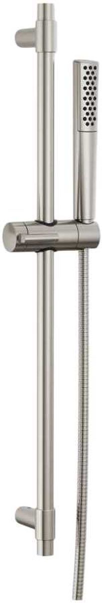 Delta Universal Showering Lumicoat® Stainless Premium Single-Setting Slide Bar Hand Shower-0