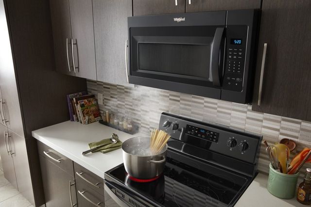 Whirlpool® 1.7 Cu. Ft. Black Over the Range Microwave-4