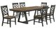 Intercon Harper Pecan Top Trestle Dining Table with Brushed Brown Base-3