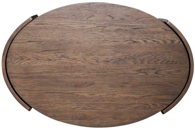 Liberty Furniture Warren Park Coffee Brown Oval Cocktail Table-4
