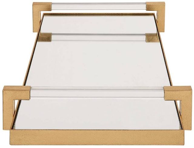 Uttermost® Deki Antique Gold Mirrored Tray-4