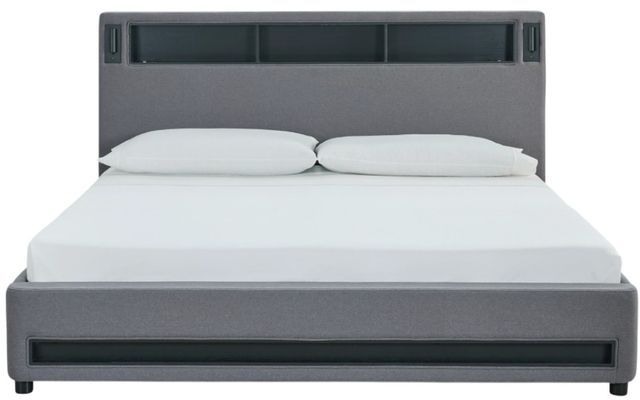 Signature Design by Ashley® Verishaw Gray California King Upholstered Panel Bed-1