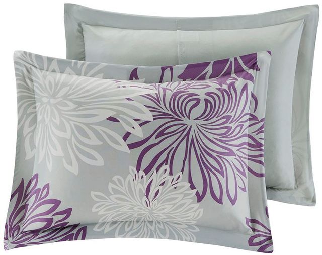 Olliix by Madison Park Essentials Purple Full Maible Complete Comforter and Cotton Sheet Set-2