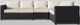 Enclover Trillium 4-Piece Black/Birds Eye Sectional Set-1