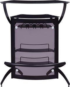 Coaster® Dallas Smoked/Black 3-Bottle Wine Rack Bar Unit