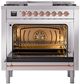Ilve® Nostalgie II Series 36" Stainless Steel Pro Style Dual Fuel Range-1