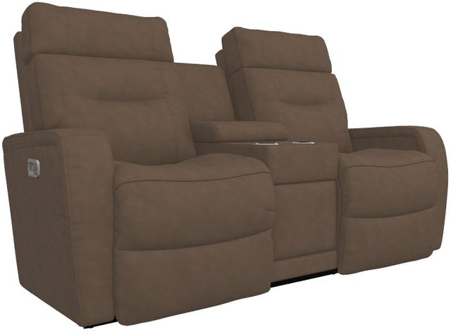 La-Z-Boy® Baron Otter Power Wall Reclining Loveseat with Console, Headrest and Lumbar-0