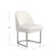 Bassett Mirror Pearl Brushed Silver/Ivory Dining Chair-3