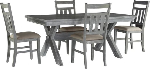 Powell® Turino 5-Piece Tan/Weathered Gray Dining Table Set-0