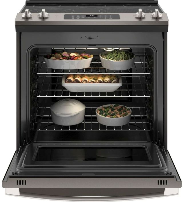 GE® 30" Slate Slide In Electric Range-2