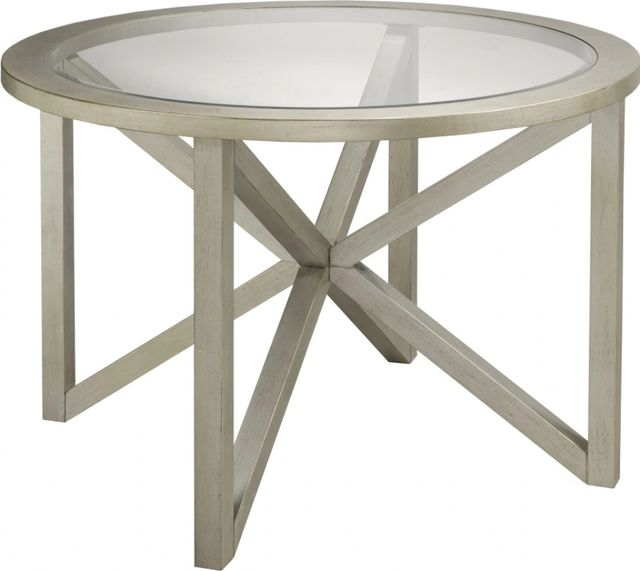 Brassex Inc. Bella Glass Top Dining Table with Neutral Base-0