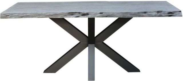 Moe's Home Collection Edge Gray Small Dining Table with Iron Base-1